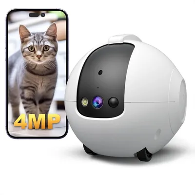 Smart Pet Companion Robot, Equipped with a 3K Camera, Video Calling, and Artificial Intelligence Patrol Functions