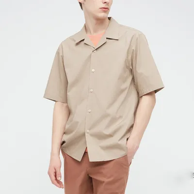Summer Custom Design Camp Collar Short Sleeve Casual Holiday Men Shirts