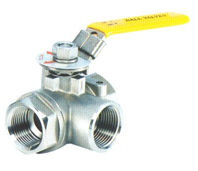 3 Way Threaded Ball Valve
