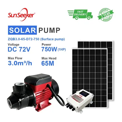 24V48V72V Solar Qb Water Pump DC Brushless Ground Surface Pump Large Power Large Flow External Controller