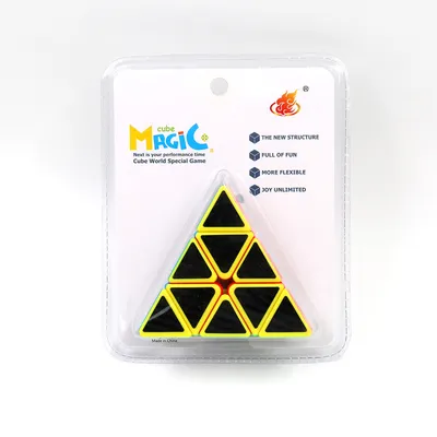 Carbon Fiber Triangle Magic Cube Pyramid Magic Square Beginner Kindergarten Children Pupils Educational Toys