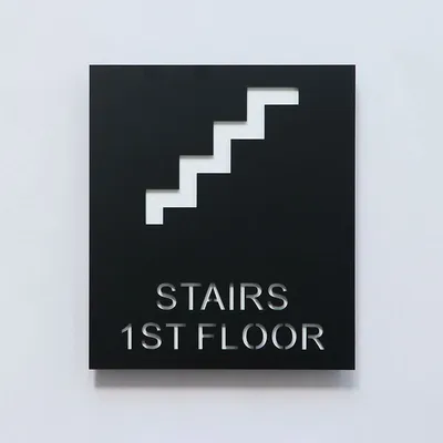 Manufacturer Black Acrylic Wayfinding Sign for Hotel Floor