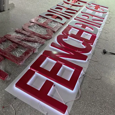 Manufacturer Backlit Illuminated Storefront Logo Letter Sign