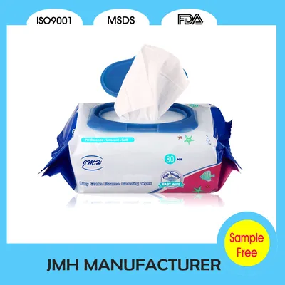 Disposable Factory Price Baby Wipes with Plastic Lid (BW083)