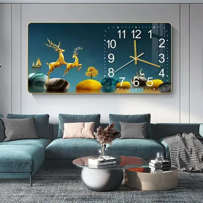 The Latest Popular Modern Painting Clock Restaurant Has Framed Crystal Painting Wall Clock Wall Art Home Decor