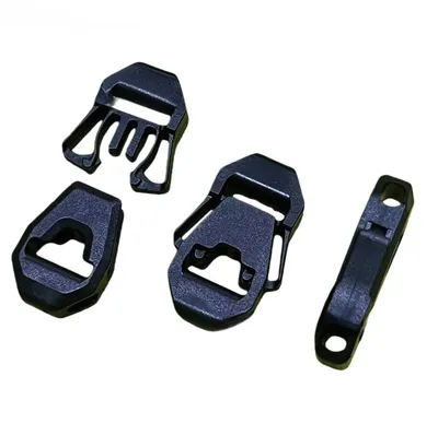 Outdoor Plastic Round-Hole Cord Buckle — Double-Ended Elastic Cord Snap Buckle / Plastic Male-Female Lanyard Buckle