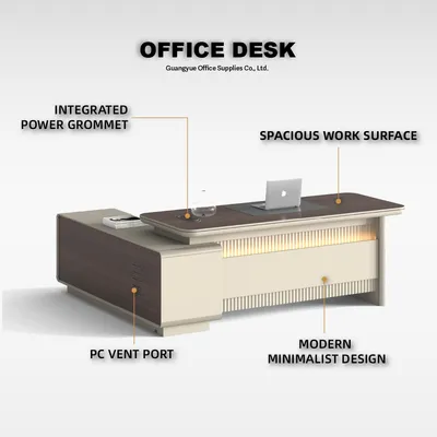 Modern Luxury Office Desk for Commercial Use - Customizable Color Options