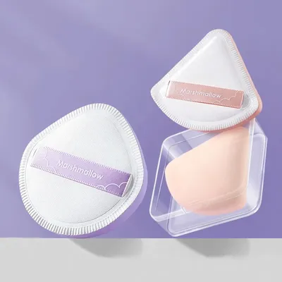 2PCS Triangle Soft Air Cushion Body Powder Puff Set Makeup Latex Free Cosmetic Face Beauty Make up Sponge Custom Makeup Tool