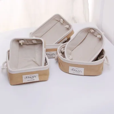 Printednatural Jute Storage Baskets Jute Box