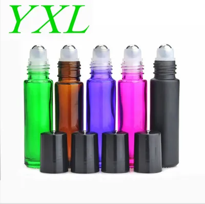10ml Glass Roll on Bottle with Plastic Cap Cosmetic Packaging Bottle with Different Color