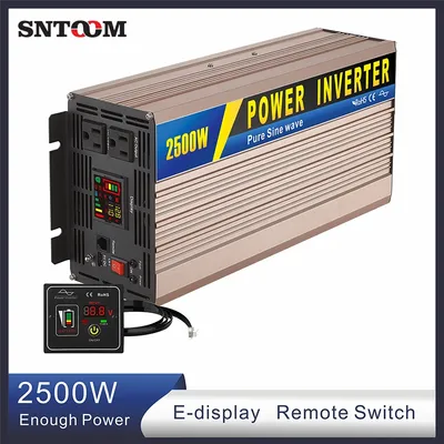 off Grid Solar System Smart E-Display 12/24/48V DC to AC Pure Sine Wave Inverter 2500W UPS
