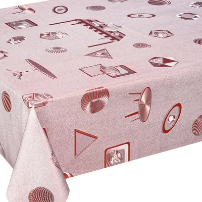 New Arrival Polyester Retangle Vinyl Luxury Tablecloth