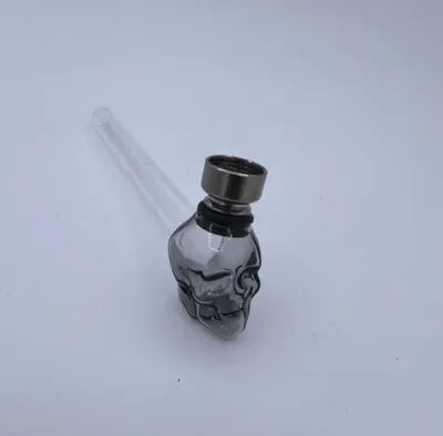 Skull Design Glass Hand Pipe Water Pipe Smoking Hand Pipe
