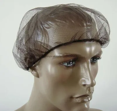 Disposable Nonwoven Mesh Nylon Hairnets with Different Colors and Size Available