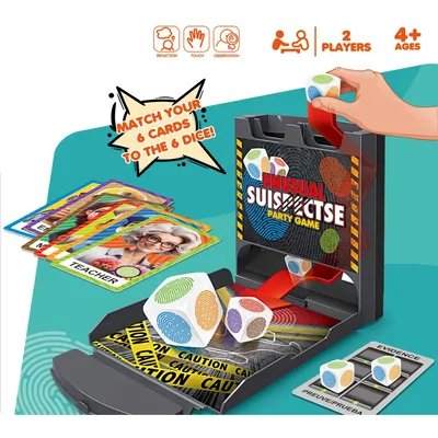 Fast-Paced Dice & Card Matching Game, Interactive Family Board Game for 2 Players, Educational Desktop Toy for Kids Ages 4 and up