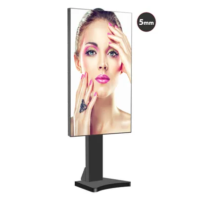 3000 Nits High Brightness 49 Inch Window Facing LCD Display Freestanding Mall Display Player