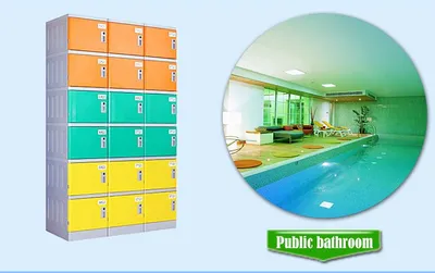 Plastic Locker in Bathroom, Swimming Pool, Hot Spring or Hotel