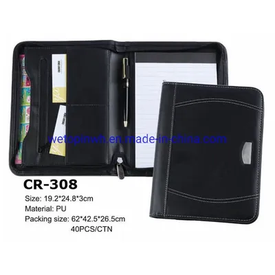A5 Zipped Conference Folder Padfolio Folio Case