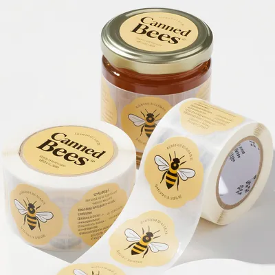 Custom Sticker Roll Waterproof Adhesive Vinyl Brand Logo Sealing Round Business Logo Sticker Food Packaging Labels