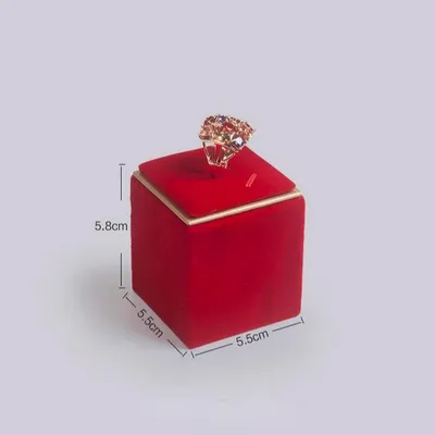 Elegant Design Custom Logo Luxury Vintage Octagon Velvet Jewelry Wedding Ring Display