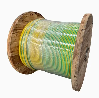 16mm² Y/G Yellow Green PVC Insulated Copper Clad Steel Strand 7/1.73mm CCS Lightning Earthing Ground Wire GB2951 GB5023