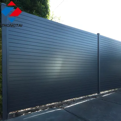 Seamless Horizontal Yard Use Aluminum Privacy Slat Fence