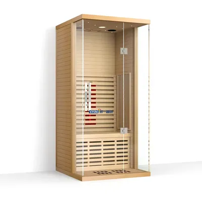 OEM Solid Wood 1 Person Infrared Sauna Indoor Far Infrared Sauna Bath Wooden Rooms