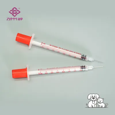User Friendly U100 Pet Insulin Syringe for Pet Owners and Vets Veterinary Insulin Syringe