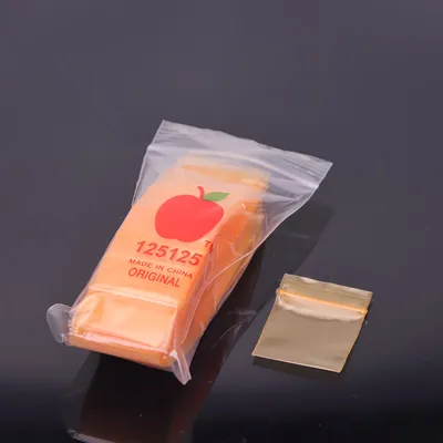 1000 Count Apple Logo 125125 Mini Zip Resealable Baggies Clear Yellow