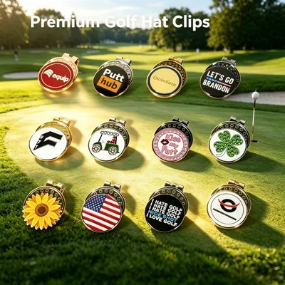 Customized Magnetic Enamel Ball Marker Metal Portable Outdoor Sports Golf Cap Clip