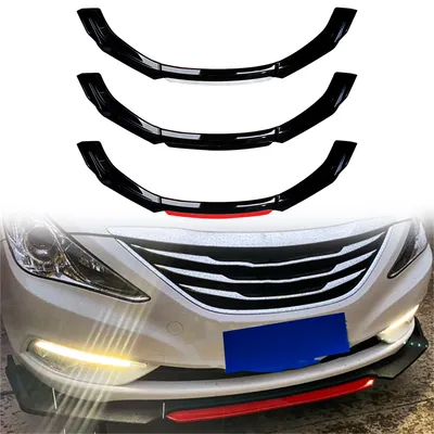 ABS Red Spoiler Universal Diffuser Lips Car Front Bumper Lip