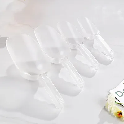 Clear Acrylic Ice Scoop Set - Heavy-Duty BPA-Free Stackable 4 Sizes