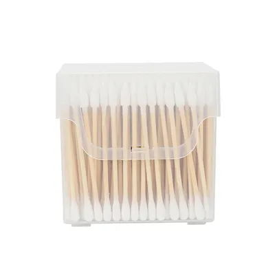 300CT Cotton Swabs with Strong Bamboo Sticks Biodegradable Cotton Buds