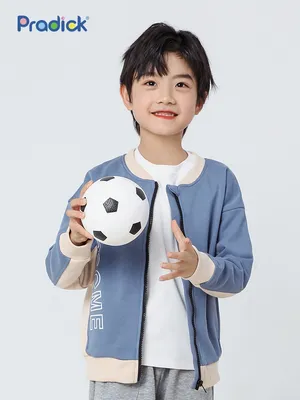 Children's Wear Children's Coat Boy Spring and Autumn Cardigan Color Matching Color Coat