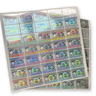 Yiko Custom Anti-Fake Hologram Sticker Authenticity Security Sequence Codes and Floating Patterns with Special Void Logo Label