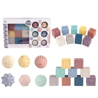 Interactive Animal Stacking Blocks Sensory Learning Toy Gift Set