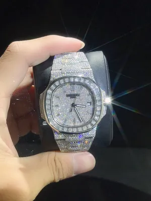 Popular Real Moissanite Iced out Watch Pass Diamond Tester Luxury Watch for Men and Women Hand Setting