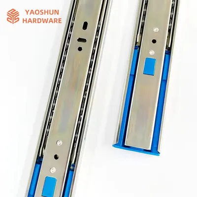 Yaoshun 45mm 3 Fold Full Extension Ball Bearing Soft Close Push to Open Drawer Slides