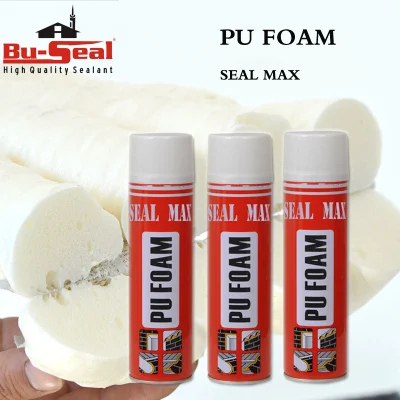 Multi-Purpose Construction PU Foam Rigid Aerosol Spray PU Foam Adhesive Used to Fill Gaps Polyurethane
