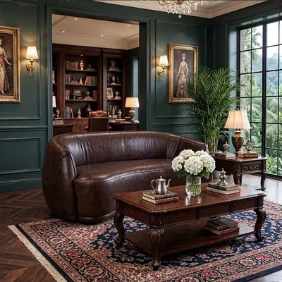 Wooden Frame and Down Feather Filling Premium Quality Leather Sofa