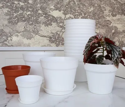 Cheap Thickened Round PP Plastic Planters Home Garden Flower Nursery Pots