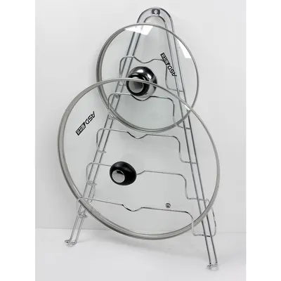 Pan Storage Rack Kitchen Organizer Pan Rack Holder with Double Sided Rack Storage Holder