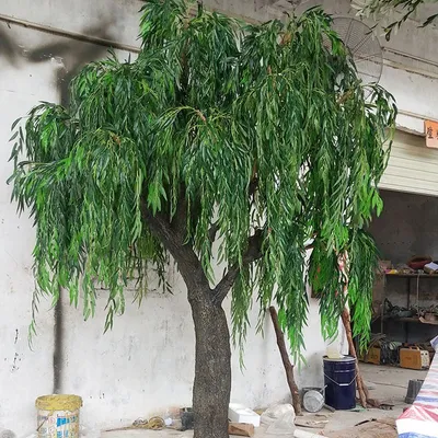 Decorative Artificial Weeping Willow Tree Realistic Faux Tree Decor
