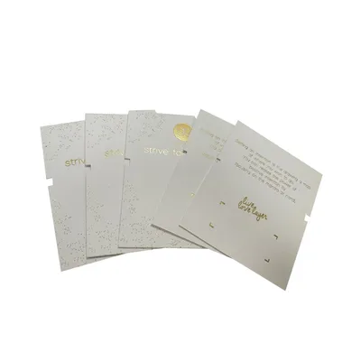Custom Printing Paper Cardboard Folded Necklace Earring Jewelry Gift Card