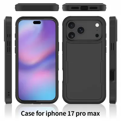 Shockproof TPU PC Phone Case for iPhone 17 PRO 2 in 1 Combo Covers for iPhone17 16 15 14 13 12 PRO Max Phone Case Cover