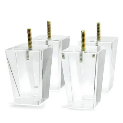 Clear Acrylic Bench Sofa Furniture Cabinet Cupboard Table Leg Feet