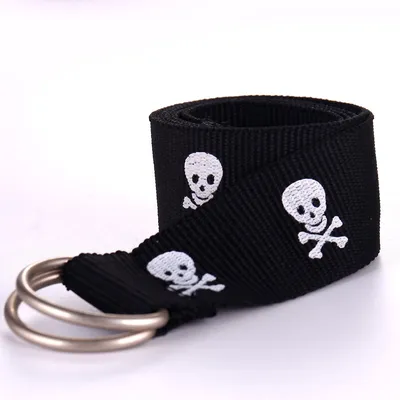 Wholesale Customize D-Ring Buckle Skeleton Jacquard Belt
