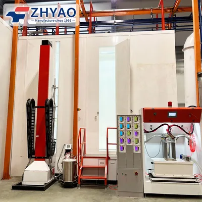 Customized Horizontal Wire Mesh Powder Coating Booth for Small Scale