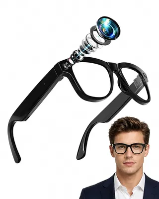 Factory Direct Solar Resistant Ai Bluetooth Glass for Mountain Climbing Smart Ai Glasses with Camera and Translation Real-Time Language Interpretation