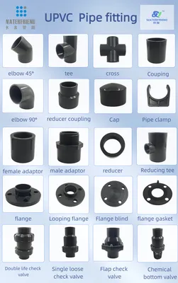 UPVC Plastic Pipe Fittings Coupling Elbow Tee Flange Reducer for Water Supply System